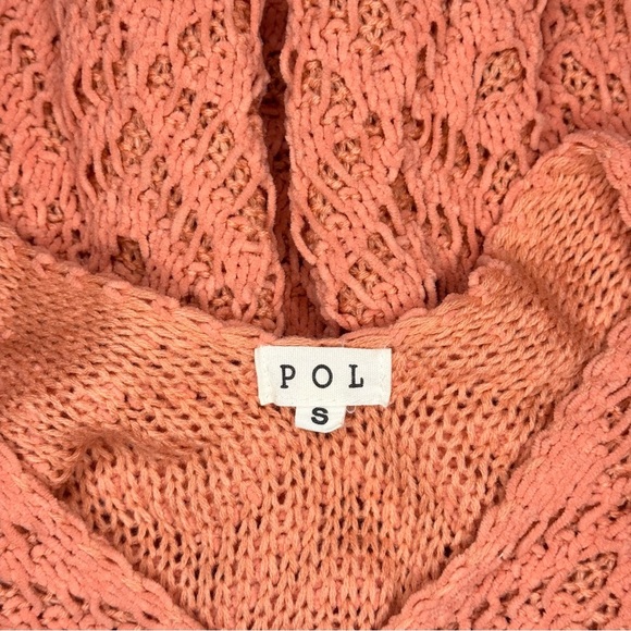 POL The Bright Side Chenille V Neck Sweater Oversized Semi-Cropped Size S - Picture 7 of 8